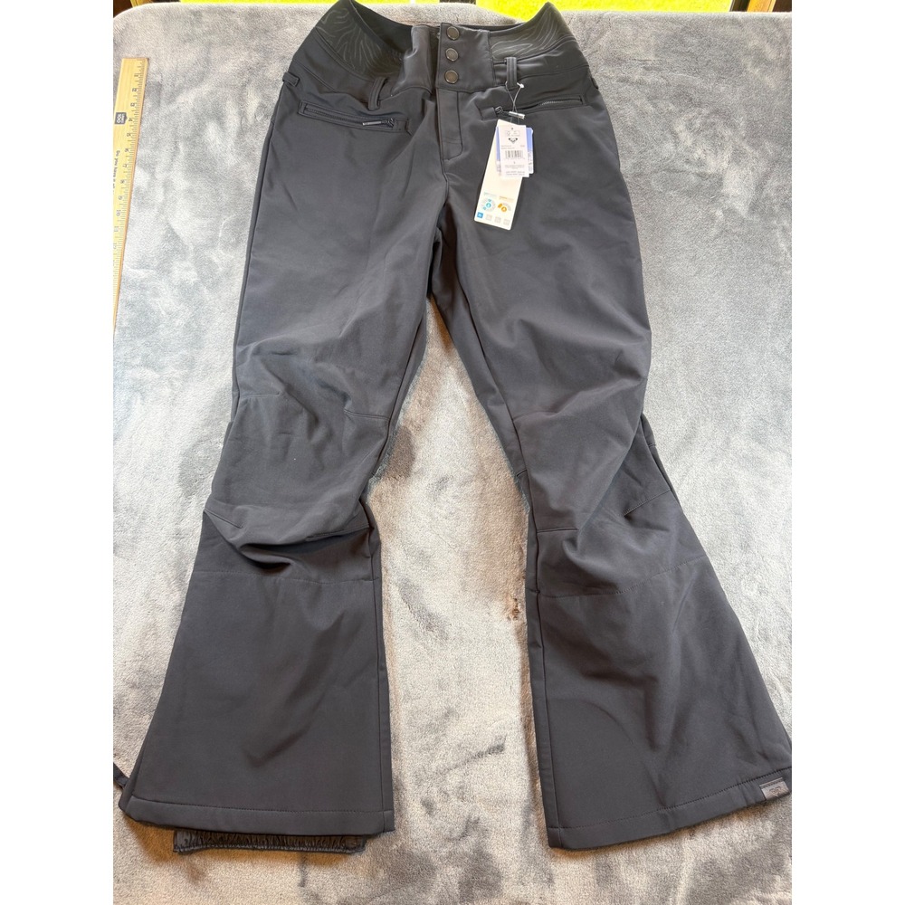 Roxy Rising High Ski Snowboard Pants Women's Size L Black DryFlight WarmFlight